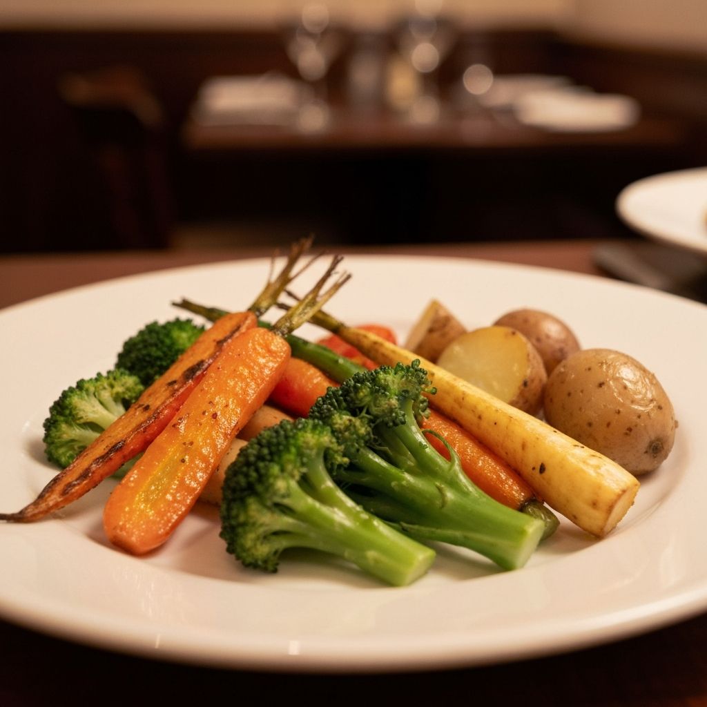 Vegetable sides in British restaurants